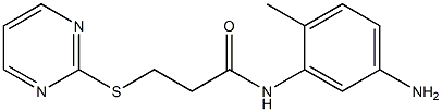 N-(5-amino-2-methylphenyl)-3-(pyrimidin-2-ylsulfanyl)propanamide Struktur