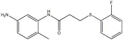 N-(5-amino-2-methylphenyl)-3-[(2-fluorophenyl)sulfanyl]propanamide Struktur