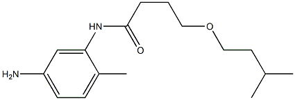 N-(5-amino-2-methylphenyl)-4-(3-methylbutoxy)butanamide Struktur