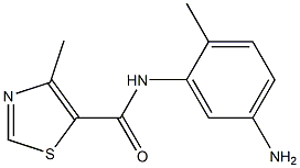 N-(5-amino-2-methylphenyl)-4-methyl-1,3-thiazole-5-carboxamide Struktur