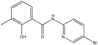 N-(5-bromopyridin-2-yl)-2-hydroxy-3-methylbenzamide Struktur