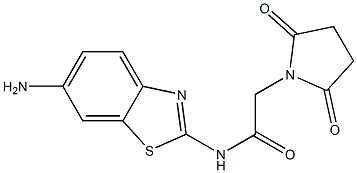 N-(6-amino-1,3-benzothiazol-2-yl)-2-(2,5-dioxopyrrolidin-1-yl)acetamide Struktur