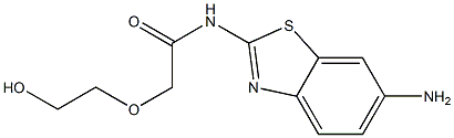 N-(6-amino-1,3-benzothiazol-2-yl)-2-(2-hydroxyethoxy)acetamide Struktur