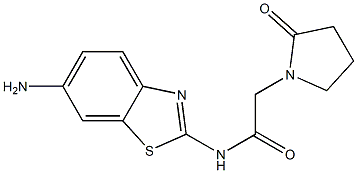 N-(6-amino-1,3-benzothiazol-2-yl)-2-(2-oxopyrrolidin-1-yl)acetamide Struktur