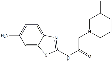 N-(6-amino-1,3-benzothiazol-2-yl)-2-(3-methylpiperidin-1-yl)acetamide Struktur