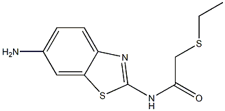 N-(6-amino-1,3-benzothiazol-2-yl)-2-(ethylsulfanyl)acetamide Struktur