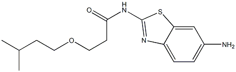 N-(6-amino-1,3-benzothiazol-2-yl)-3-(3-methylbutoxy)propanamide Struktur