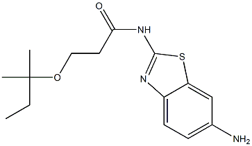 N-(6-amino-1,3-benzothiazol-2-yl)-3-[(2-methylbutan-2-yl)oxy]propanamide Struktur