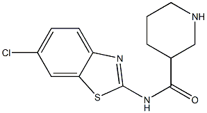 N-(6-chloro-1,3-benzothiazol-2-yl)piperidine-3-carboxamide Struktur