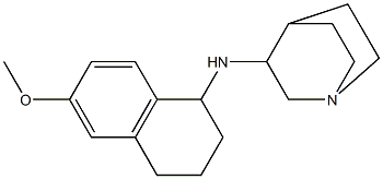 N-(6-methoxy-1,2,3,4-tetrahydronaphthalen-1-yl)-1-azabicyclo[2.2.2]octan-3-amine Struktur