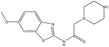 N-(6-methoxy-1,3-benzothiazol-2-yl)-2-(piperazin-1-yl)acetamide Struktur