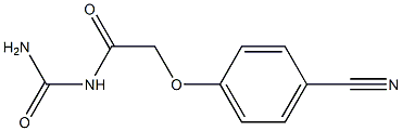 N-(aminocarbonyl)-2-(4-cyanophenoxy)acetamide Struktur