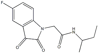 N-(butan-2-yl)-2-(5-fluoro-2,3-dioxo-2,3-dihydro-1H-indol-1-yl)acetamide Struktur