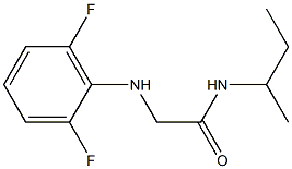 N-(butan-2-yl)-2-[(2,6-difluorophenyl)amino]acetamide Struktur