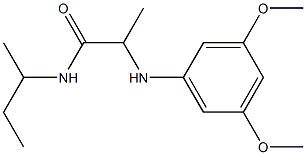 N-(butan-2-yl)-2-[(3,5-dimethoxyphenyl)amino]propanamide Struktur