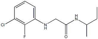 N-(butan-2-yl)-2-[(3-chloro-2-fluorophenyl)amino]acetamide Struktur