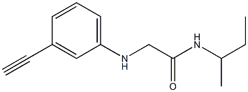 N-(butan-2-yl)-2-[(3-ethynylphenyl)amino]acetamide Struktur