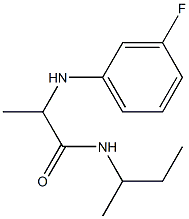 N-(butan-2-yl)-2-[(3-fluorophenyl)amino]propanamide Struktur