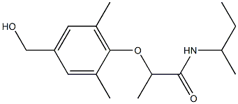 N-(butan-2-yl)-2-[4-(hydroxymethyl)-2,6-dimethylphenoxy]propanamide Struktur