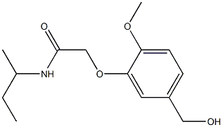 N-(butan-2-yl)-2-[5-(hydroxymethyl)-2-methoxyphenoxy]acetamide Struktur