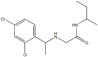 N-(butan-2-yl)-2-{[1-(2,4-dichlorophenyl)ethyl]amino}acetamide Struktur