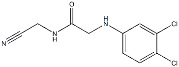 N-(cyanomethyl)-2-[(3,4-dichlorophenyl)amino]acetamide Struktur