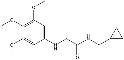 N-(cyclopropylmethyl)-2-[(3,4,5-trimethoxyphenyl)amino]acetamide Struktur