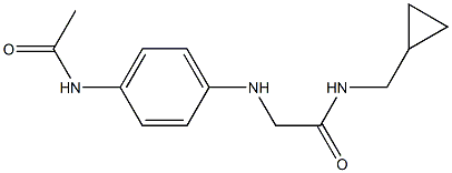 N-(cyclopropylmethyl)-2-[(4-acetamidophenyl)amino]acetamide Struktur