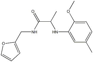 N-(furan-2-ylmethyl)-2-[(2-methoxy-5-methylphenyl)amino]propanamide Struktur