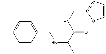 N-(furan-2-ylmethyl)-2-{[(4-methylphenyl)methyl]amino}propanamide Struktur