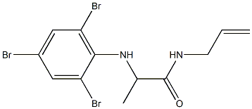 N-(prop-2-en-1-yl)-2-[(2,4,6-tribromophenyl)amino]propanamide Struktur