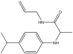 N-(prop-2-en-1-yl)-2-{[4-(propan-2-yl)phenyl]amino}propanamide Struktur