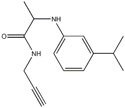 N-(prop-2-yn-1-yl)-2-{[3-(propan-2-yl)phenyl]amino}propanamide Struktur