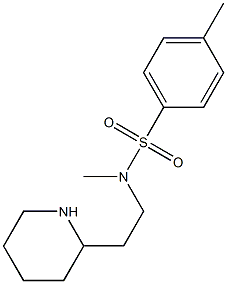 N,4-dimethyl-N-[2-(piperidin-2-yl)ethyl]benzene-1-sulfonamide Struktur