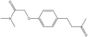 N,N-dimethyl-2-[4-(3-oxobutyl)phenoxy]acetamide Struktur