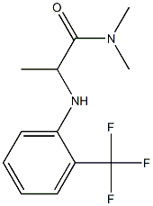 N,N-dimethyl-2-{[2-(trifluoromethyl)phenyl]amino}propanamide Struktur