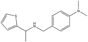 N,N-dimethyl-4-({[1-(thiophen-2-yl)ethyl]amino}methyl)aniline Struktur