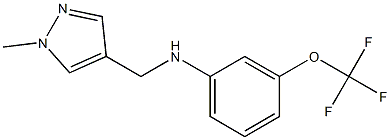 N-[(1-methyl-1H-pyrazol-4-yl)methyl]-3-(trifluoromethoxy)aniline Struktur