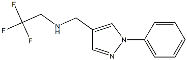 N-[(1-phenyl-1H-pyrazol-4-yl)methyl]-N-(2,2,2-trifluoroethyl)amine Struktur