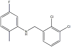 N-[(2,3-dichlorophenyl)methyl]-5-fluoro-2-methylaniline Struktur