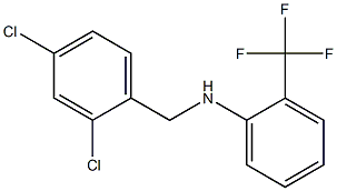 N-[(2,4-dichlorophenyl)methyl]-2-(trifluoromethyl)aniline Struktur