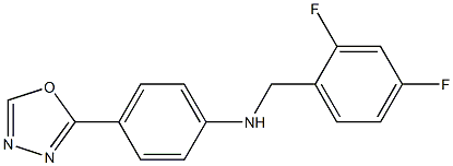 N-[(2,4-difluorophenyl)methyl]-4-(1,3,4-oxadiazol-2-yl)aniline Struktur