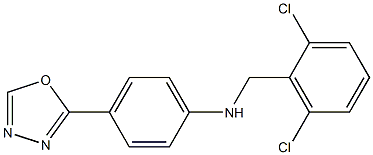 N-[(2,6-dichlorophenyl)methyl]-4-(1,3,4-oxadiazol-2-yl)aniline Struktur