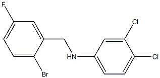 N-[(2-bromo-5-fluorophenyl)methyl]-3,4-dichloroaniline Struktur