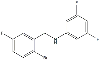 N-[(2-bromo-5-fluorophenyl)methyl]-3,5-difluoroaniline Struktur