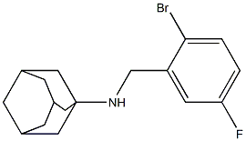 N-[(2-bromo-5-fluorophenyl)methyl]adamantan-1-amine Struktur