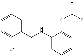 N-[(2-bromophenyl)methyl]-2-(difluoromethoxy)aniline Struktur