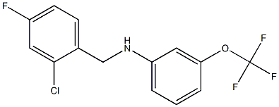 N-[(2-chloro-4-fluorophenyl)methyl]-3-(trifluoromethoxy)aniline Struktur