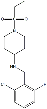 N-[(2-chloro-6-fluorophenyl)methyl]-1-(ethanesulfonyl)piperidin-4-amine Struktur