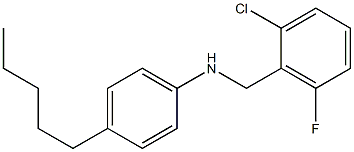 N-[(2-chloro-6-fluorophenyl)methyl]-4-pentylaniline Struktur